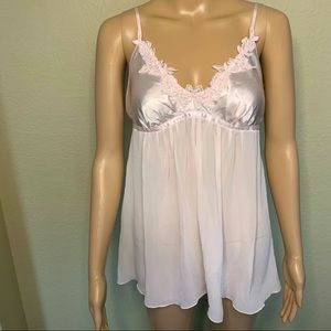 Sheer Pink Babydoll Chemise By Intimo Donatello M